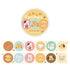 BGM Round Sticker Roll - Fluffy Animals - Default Title by Techo Treats Stationery