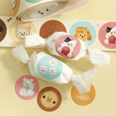 BGM Round Sticker Roll - Fluffy Animals - Default Title by Techo Treats Stationery