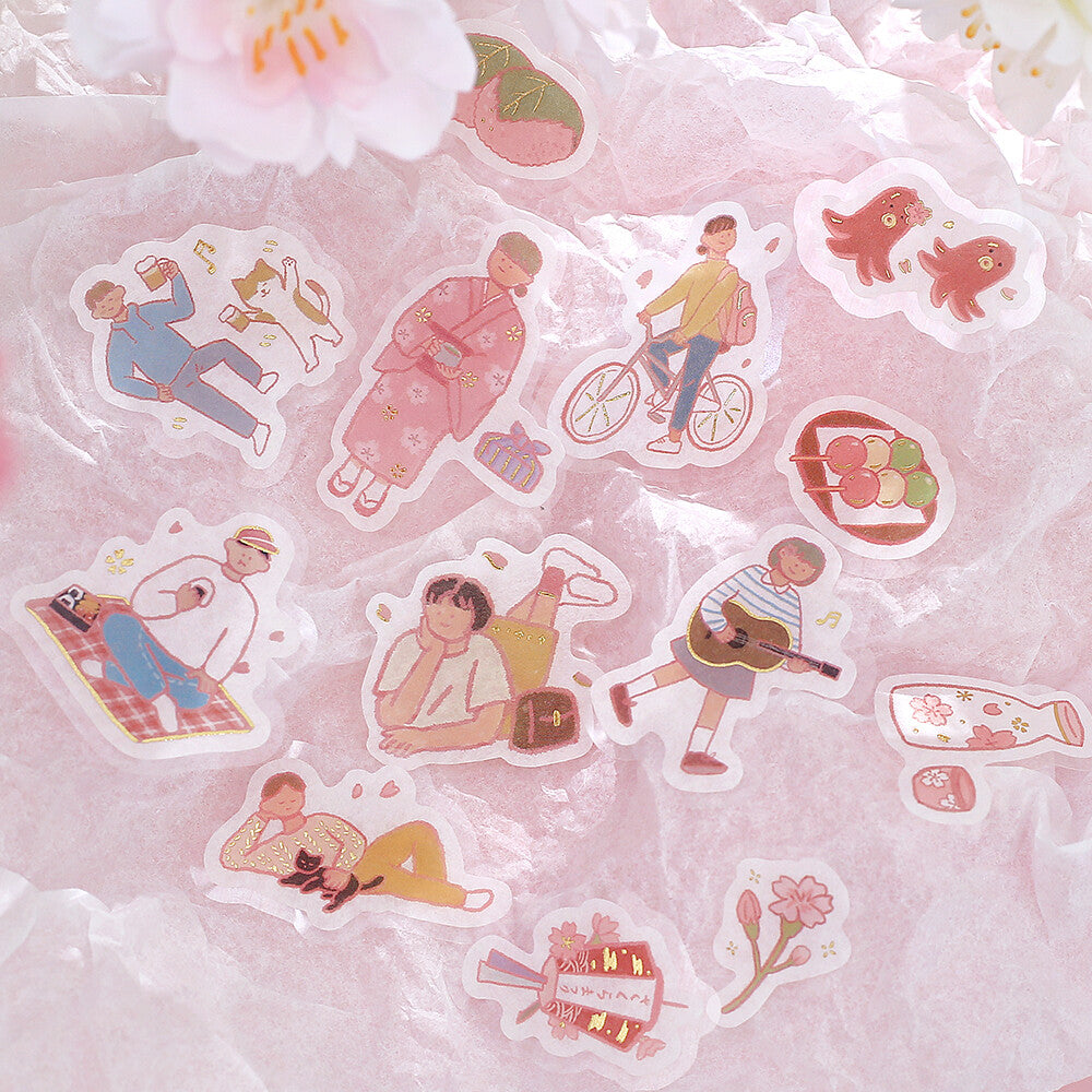 BGM Spring Limited Foil-stamped Flake Seal - Cherry Blossom - Default Title by Techo Treats Stationery