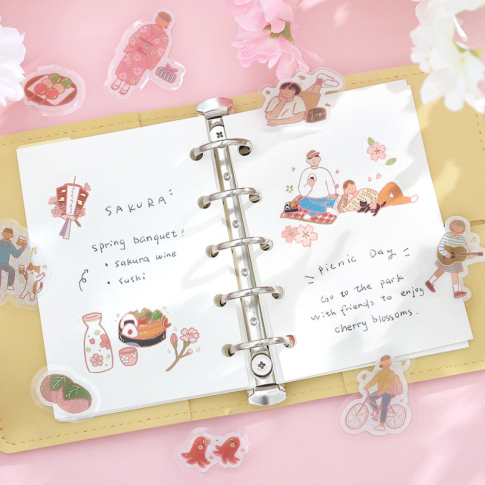 BGM Spring Limited Foil-stamped Flake Seal - Cherry Blossom - Default Title by Techo Treats Stationery