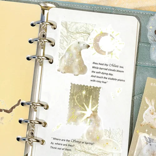 BGM STARDUST MAGIC Foil-stamped Clear Sticker - Moon - Default Title by Techo Treats Stationery