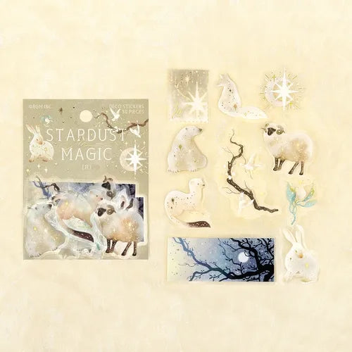 BGM STARDUST MAGIC Foil-stamped Clear Sticker - Moon - Default Title by Techo Treats Stationery