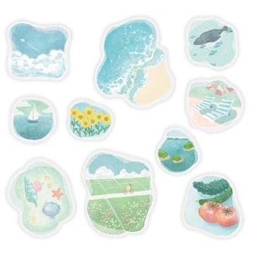 BGM Summer Limited Clear Seal - Light Blue - Default Title by Techo Treats Stationery
