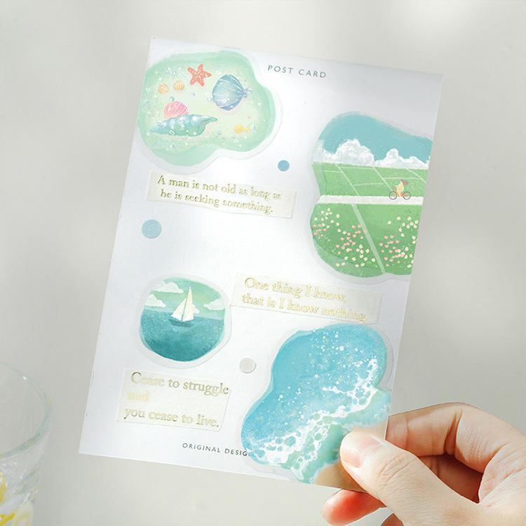 BGM Summer Limited Clear Seal - Light Blue - Default Title by Techo Treats Stationery