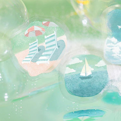 BGM Summer Limited Clear Seal - Light Blue - Default Title by Techo Treats Stationery