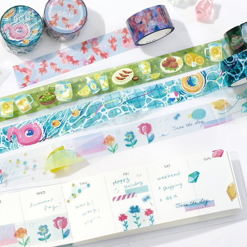 BGM Summer Limited Clear Tape 20mm - Pool - Default Title by Techo Treats Stationery