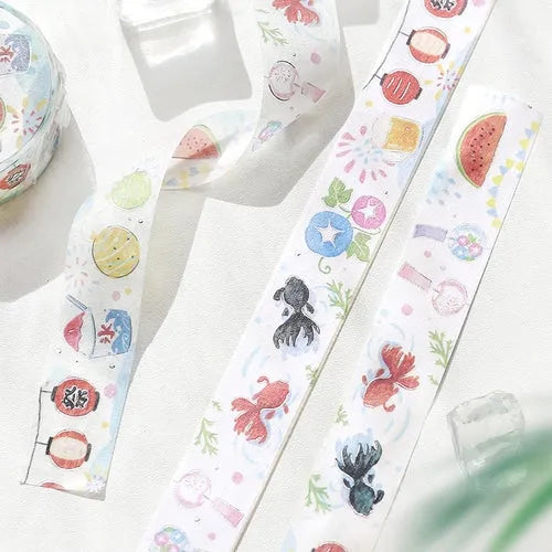 BGM Summer Limited Masking Tape 15mm - Festival - Default Title by Techo Treats Stationery