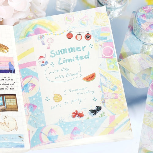 BGM Summer Limited Masking Tape 15mm - Festival - Default Title by Techo Treats Stationery
