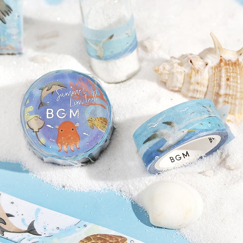 BGM Summer Limited Masking Tape 15mm - Kamome - Default Title by Techo Treats Stationery