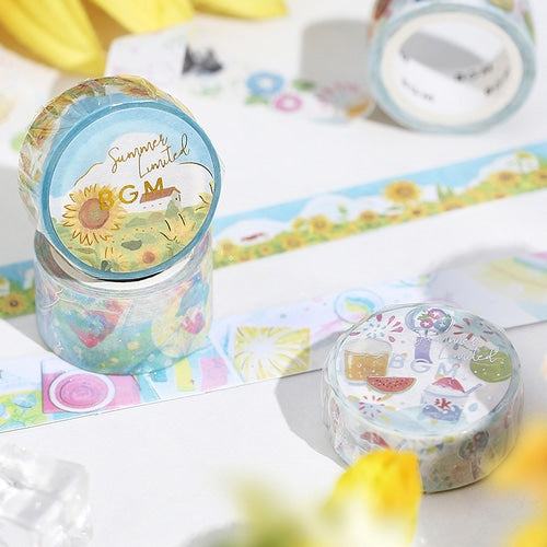 BGM Summer Limited Masking Tape 15mm - Sunflower - Default Title by Techo Treats Stationery