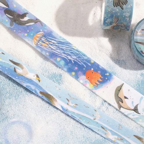 BGM Summer Limited Masking Tape 20mm - Sea Encyclopaedia - Default Title by Techo Treats Stationery