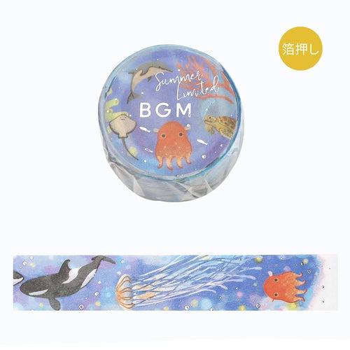 BGM Summer Limited Masking Tape 20mm - Sea Encyclopaedia - Default Title by Techo Treats Stationery