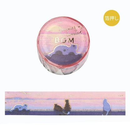 BGM Summer Limited Masking Tape 20mm - Seaside Cat - Default Title by Techo Treats Stationery