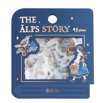 BGM The Alps Story Foil-stamped Flake Seal - Blue - Default Title by Techo Treats Stationery