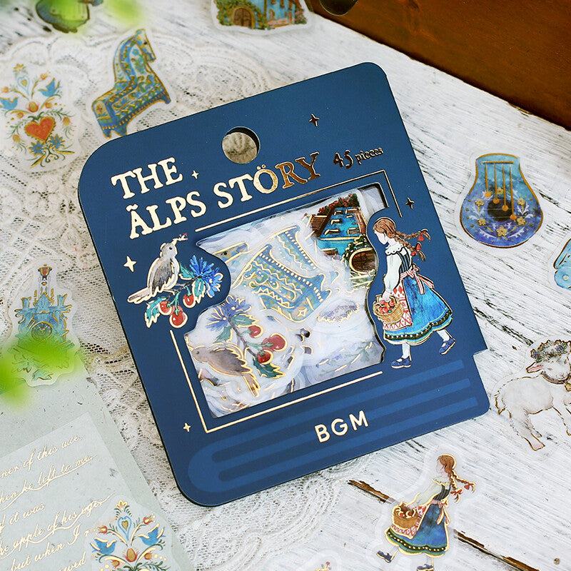 BGM The Alps Story Foil-stamped Flake Seal - Blue - Default Title by Techo Treats Stationery