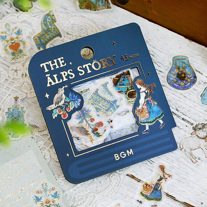 BGM The Alps Story Foil-stamped Flake Seal - Blue - Default Title by Techo Treats Stationery