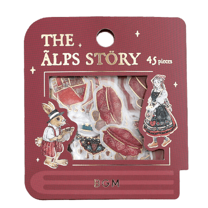 BGM The Alps Story Foil-stamped Flake Seal - Red - Default Title by Techo Treats Stationery