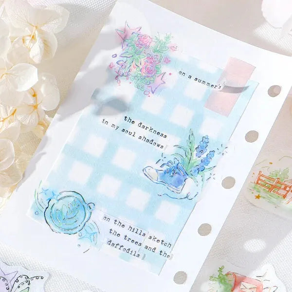 BGM The Fantasy Story Foil-stamped Flake Seal - Flower - Default Title by Techo Treats Stationery