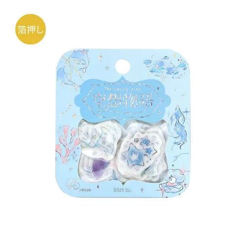 BGM The Fantasy Story Foil-stamped Flake Seal - Sea - Default Title by Techo Treats Stationery