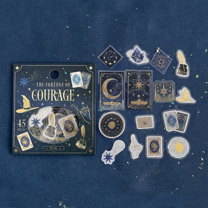 BGM The Fourtune of Courage Foil-stamped Washi Flake Seal - Default Title by Techo Treats Stationery