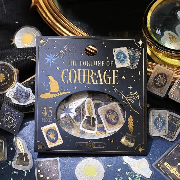 BGM The Fourtune of Courage Foil-stamped Washi Flake Seal - Default Title by Techo Treats Stationery