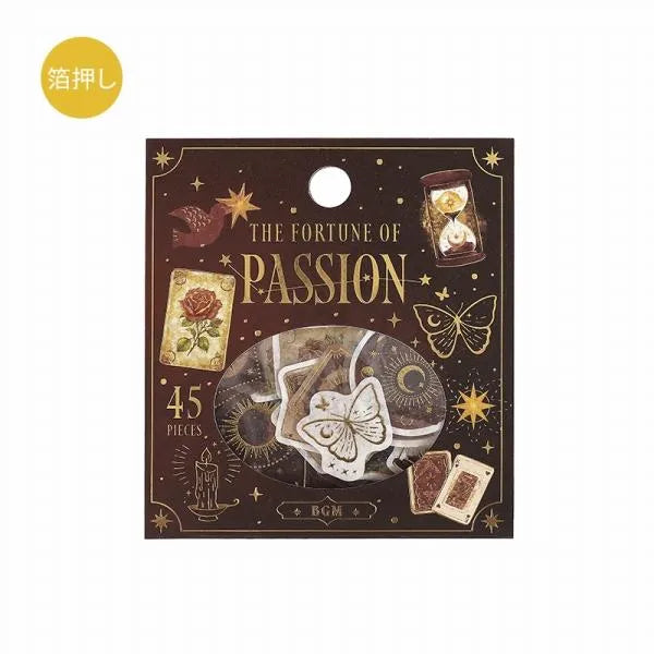 BGM The Fourtune of Passion Foil-stamped Washi Flake Seal - Default Title by Techo Treats Stationery