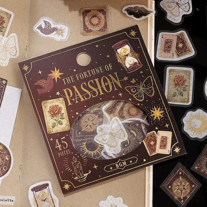 BGM The Fourtune of Passion Foil-stamped Washi Flake Seal - Default Title by Techo Treats Stationery