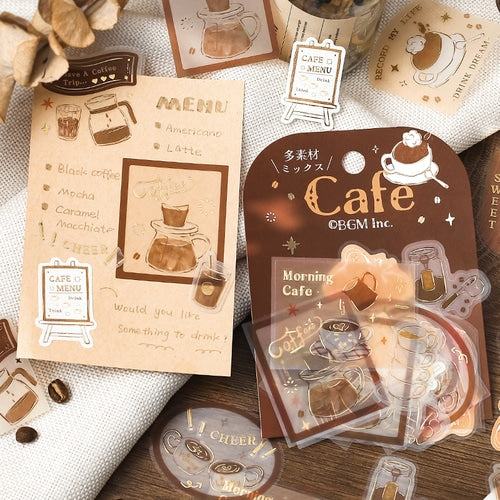 BGM Tracing Paper Flake Stickers - Cafe - Default Title by Techo Treats Stationery