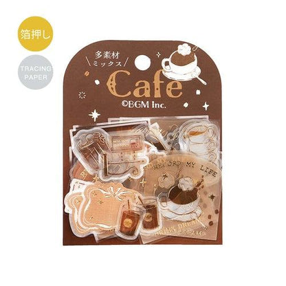 BGM Tracing Paper Flake Stickers - Cafe - Default Title by Techo Treats Stationery