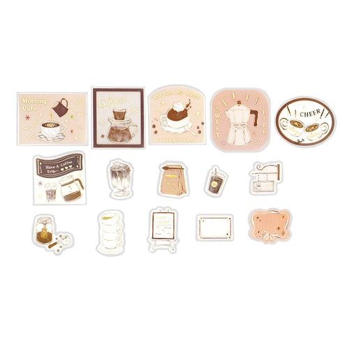 BGM Tracing Paper Flake Stickers - Cafe - Default Title by Techo Treats Stationery