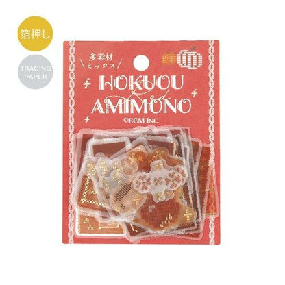 BGM Tracing Paper Flake Stickers - Scandinavian Knitting (Red) - Default Title by Techo Treats Stationery