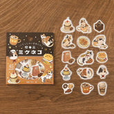 BGM Welcome Meow! Foil-stamped Flake Seal - Calico Cat Cafe - Default Title by Techo Treats Stationery