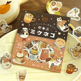 BGM Welcome Meow! Foil-stamped Flake Seal - Calico Cat Cafe - Default Title by Techo Treats Stationery