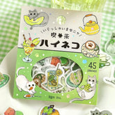 BGM Welcome Meow! Foil-stamped Flake Seal - Gray Cat Cafe - Default Title by Techo Treats Stationery
