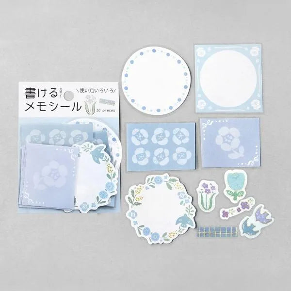 BGM Writable Memo Stickers - Blue - Default Title by Techo Treats Stationery