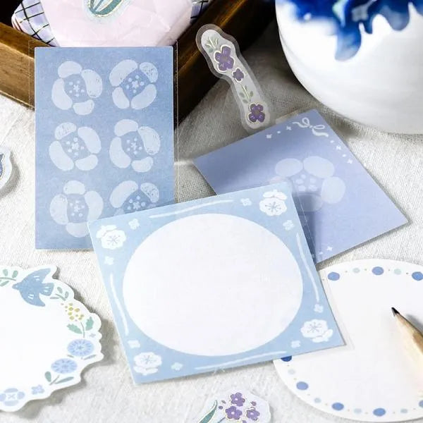 BGM Writable Memo Stickers - Blue - Default Title by Techo Treats Stationery