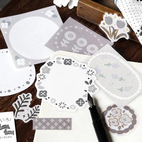 BGM Writable Memo Stickers - Gray - Default Title by Techo Treats Stationery