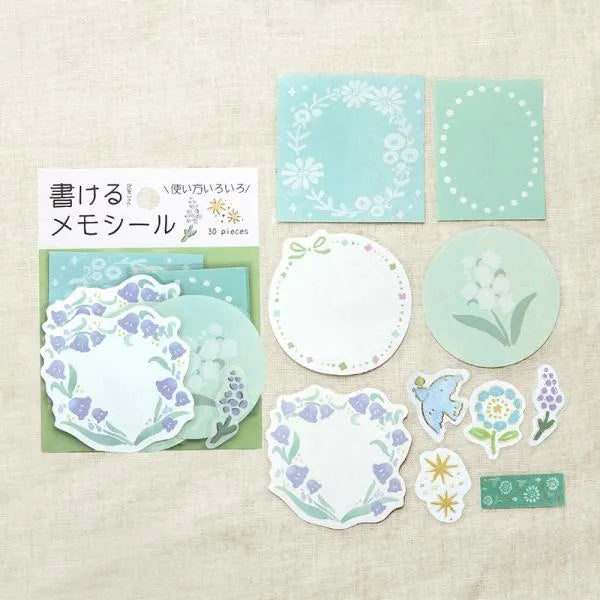BGM Writable Memo Stickers - Green - Default Title by Techo Treats Stationery