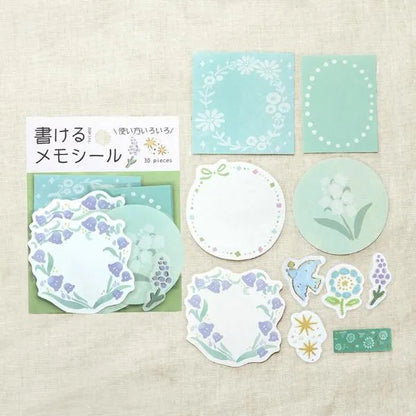 BGM Writable Memo Stickers - Green - Default Title by Techo Treats Stationery