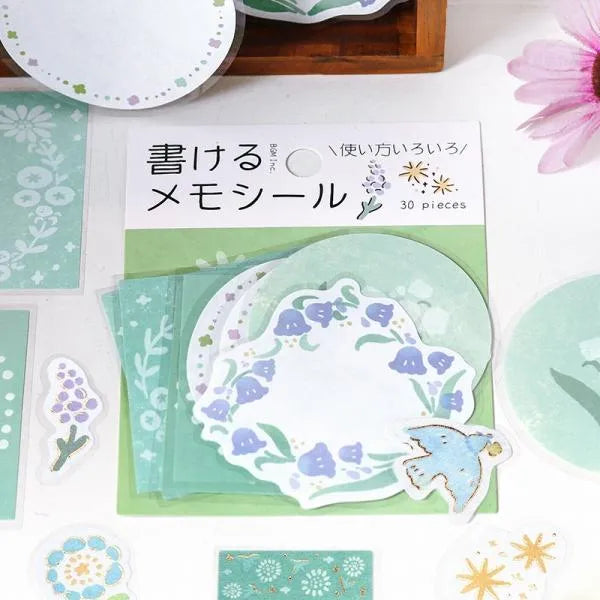 BGM Writable Memo Stickers - Green - Default Title by Techo Treats Stationery