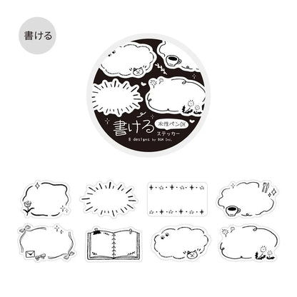 BGM Writable Roll Sticker - Sketches - Default Title by Techo Treats Stationery