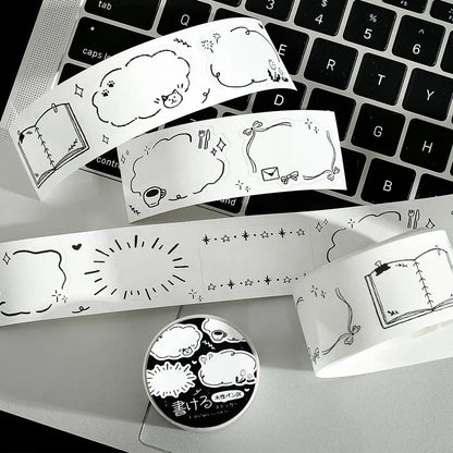 BGM Writable Roll Sticker - Sketches - Default Title by Techo Treats Stationery