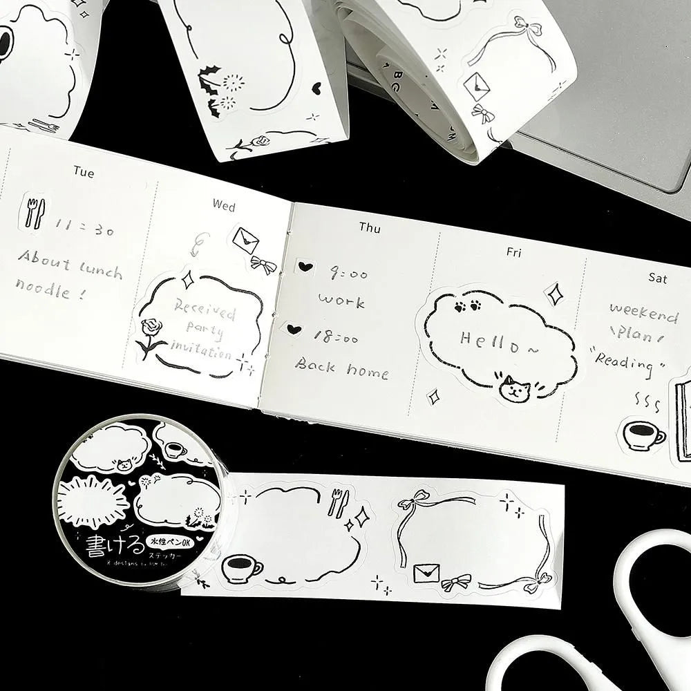 BGM Writable Roll Sticker - Sketches - Default Title by Techo Treats Stationery