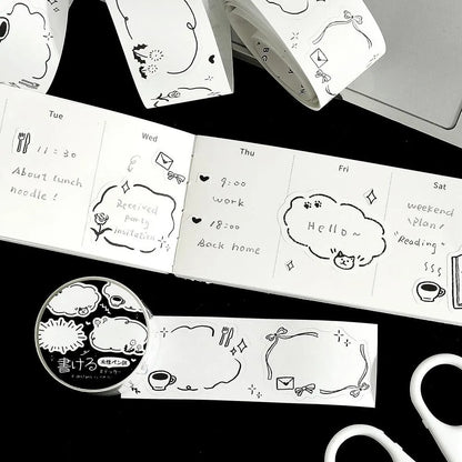 BGM Writable Roll Sticker - Sketches - Default Title by Techo Treats Stationery