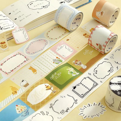 BGM Writable Roll Sticker - Sketches - Default Title by Techo Treats Stationery