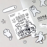 BGM YURUKU IKO-YO Mixed Flake Seal - Bear Cafe - Default Title by Techo Treats Stationery