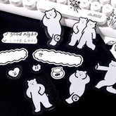 BGM YURUKU IKO-YO Mixed Flake Seal - Bear Cafe - Default Title by Techo Treats Stationery