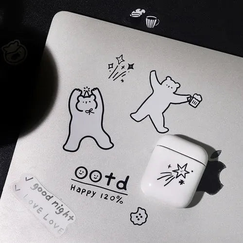 BGM YURUKU IKO-YO Mixed Flake Seal - Bear Cafe - Default Title by Techo Treats Stationery