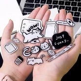 BGM YURUKU IKO-YO Mixed Flake Seal - Cute Meow - Default Title by Techo Treats Stationery