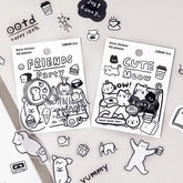 BGM YURUKU IKO-YO Mixed Flake Seal - Cute Meow - Default Title by Techo Treats Stationery